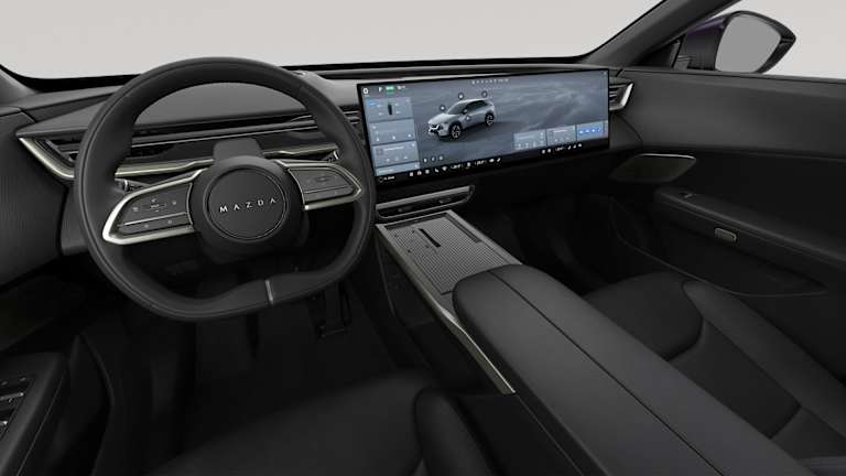 Salpicadero y pantalla central del Mazda CX-6e